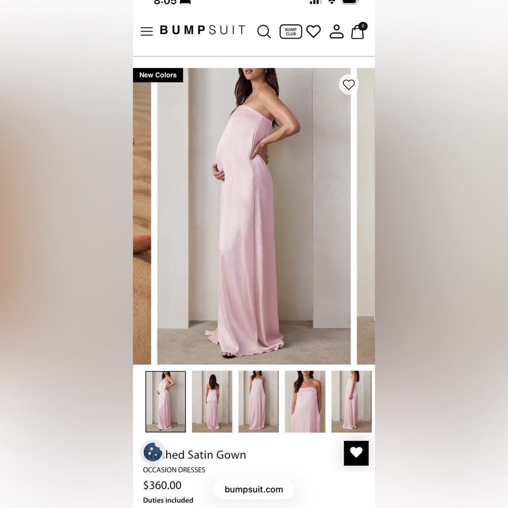 Bumpsuit Pink Satin Gown